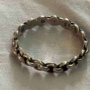 925 Sterling Silver Chain Link Ring